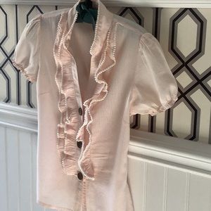 MINKPINK  Sheer Striped Cotton  blouse